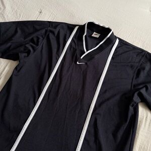 Vintage 90s Nike Jersey Center Swoosh Logo Soccer Black White